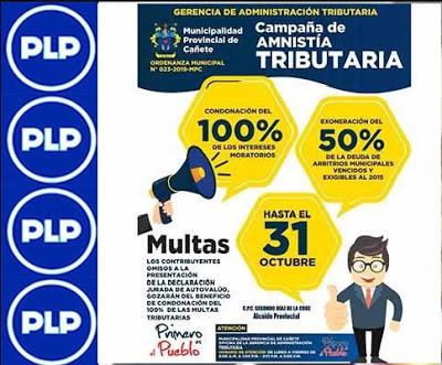 CAMPAÑA DE AMNISTÍA TRIBUTARIA 2019 EN LA MPC CAMPAÑA DE AMNISTÍA TRIBUTARIA 2019 EN LA MPC