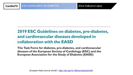 Nueva guía sobre diabetes, pre diabetes y enfermedades cardiovasculares
