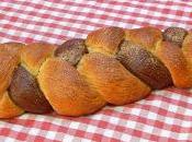 Receta trenza dulce bicolor tierna esponjosa