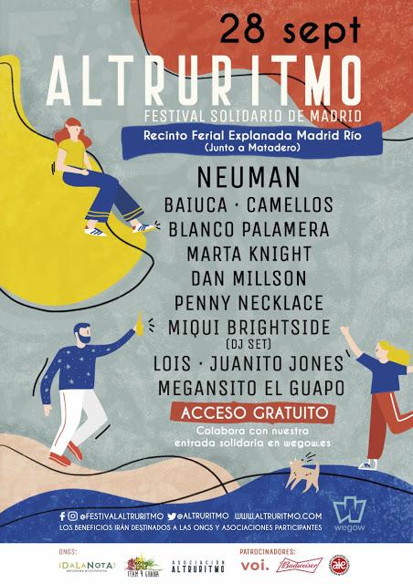 Neuman encabeza AltruRitmo 2019, festival solidario y gratuito en Madrid Río