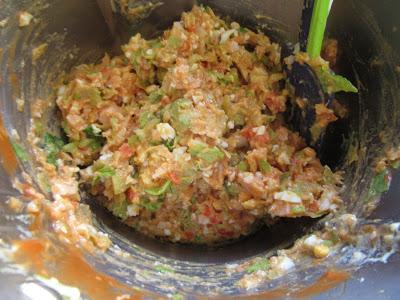 Listo el relleno con tomate Sandwich frío Thermomix