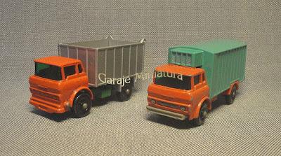 Camiones frontales GMC de Matchbox.