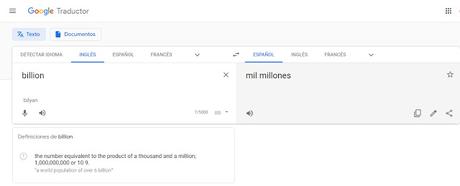 Diferencias entre: Millón, millardo y billón.