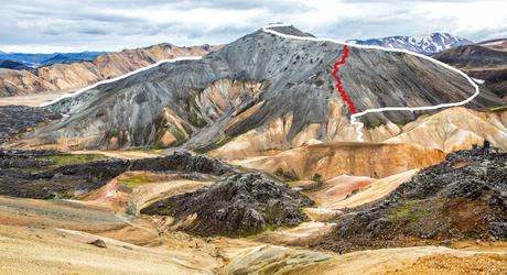 Blahnukur-Trail-Route.jpg.optimal ▷ Cómo ir de excursión al monte. Blahnúkúr (el Pico Azul) en Landmannalaugar, Islandia