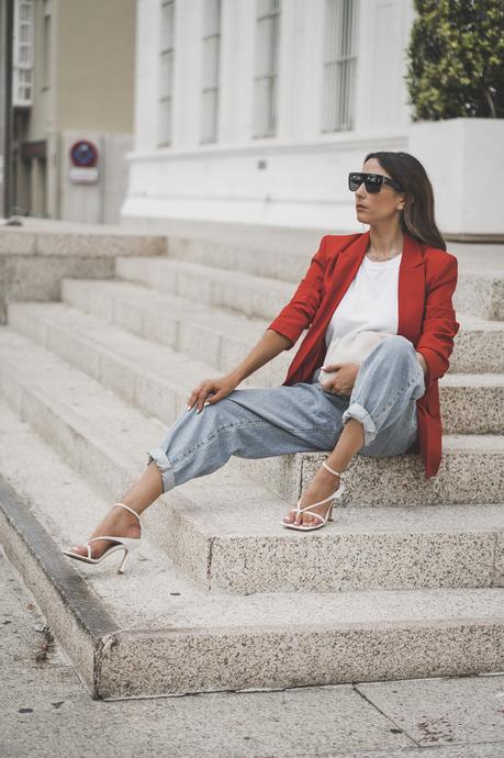 red blazer