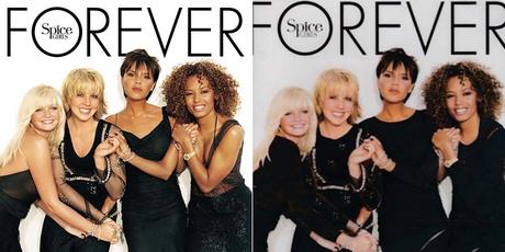 Las curiosas censuras de las portadas de álbumes pop en Arabia Saudí Spice Girls censura