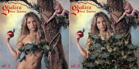 Las curiosas censuras de las portadas de álbumes pop en Arabia Saudí Shakira censurada