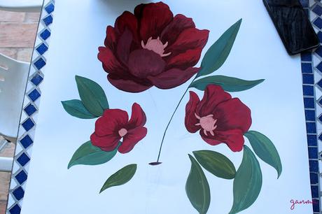 Pintando flores con gouache