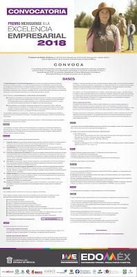 PERMANECE ABIERTA LA CONVOCATORIA AL PREMIO MEXIQUENSE A LA EXCELENCIA EMPRESARIAL 2018
