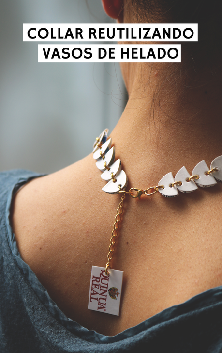 Collar reutilizando envases de helado Collar reutilizando envases de helado