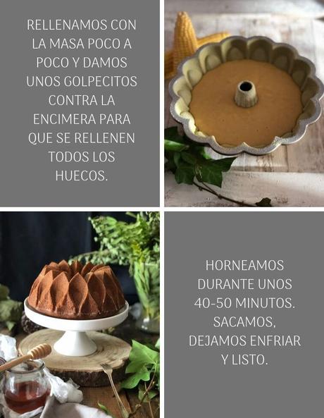 Sweet Honey Cornbread Bundt Cake #BundtBakers {delicioso pastel de maíz solo con miel}