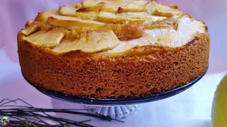 Tarta de manzanas y plátanos