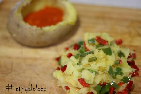 Patata rellena a la pizza Patata rellena a la pizza