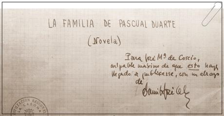 El manuscrito de Cela El manuscrito de Cela
