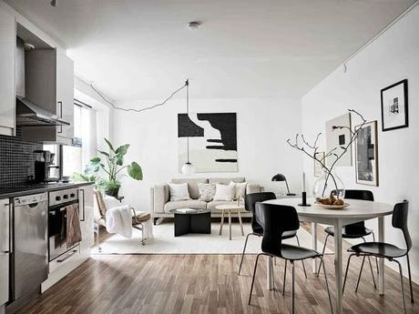 Estudio de estilo limpio y acogedor