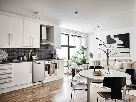 Estudio de estilo limpio y acogedor