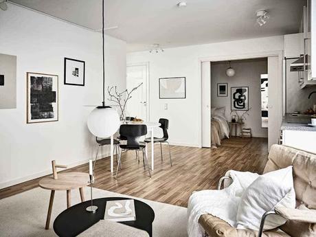 Estudio de estilo limpio y acogedor