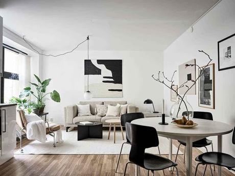 Estudio de estilo limpio y acogedor