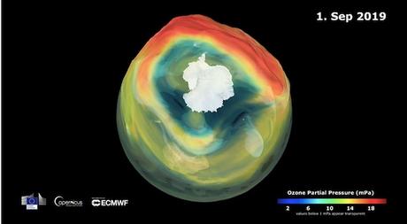En 2019 se aprecia una recuperación de la capa de ozono