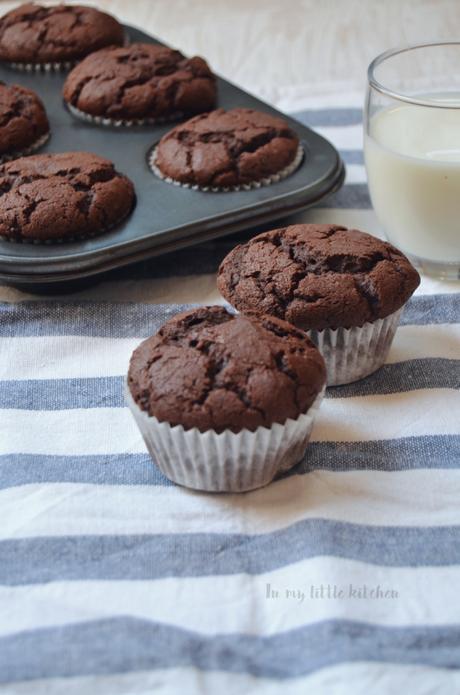 Muffins de chocolate sin gluten y sin lactosa
