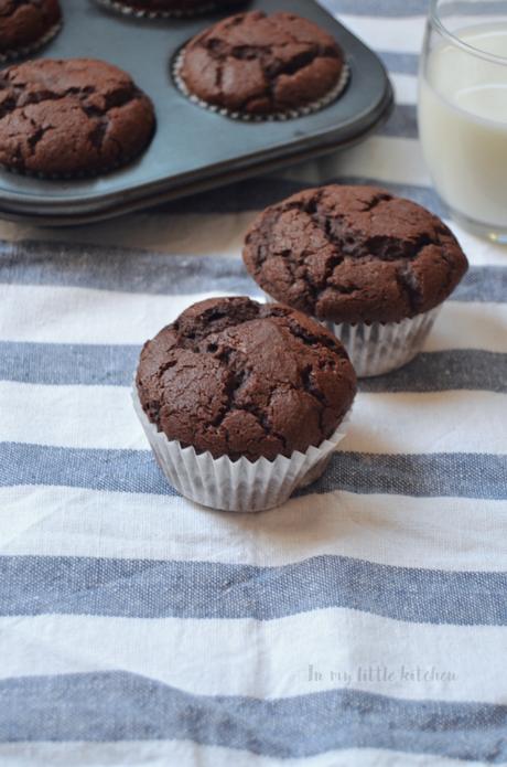 Muffins de chocolate sin gluten y sin lactosa