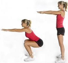 Sentadillas o squads para estar en forma
