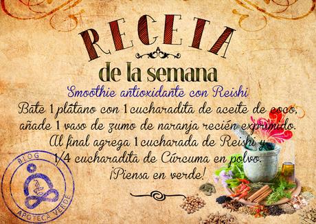 Receta smoothie antioxidante con reishi