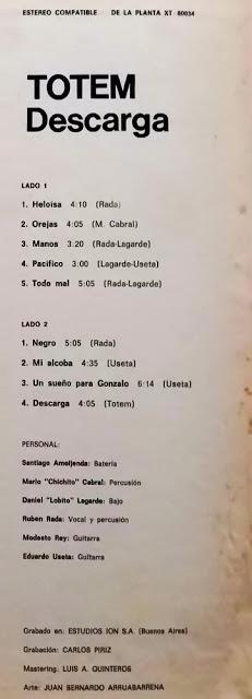 Totem - Descarga / Corrupción (1972 / 1973)