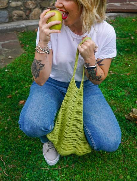 BOLSA ECO DE GANCHILLO EN VERDE