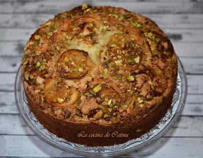 Bizcocho de limón y pistachos