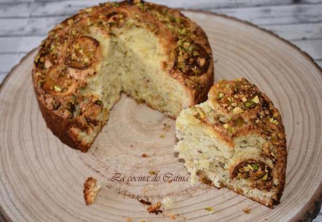 Bizcocho de limón y pistachos