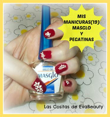 Manicura con productos Masglo y pegatinas uñas nailart nails