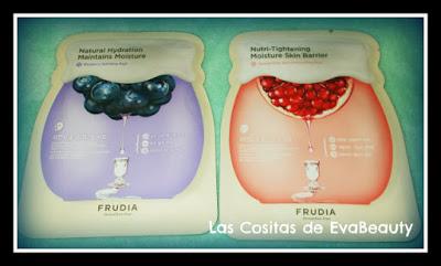 mascarilla coreana facial tissú frudia arándanos y granada