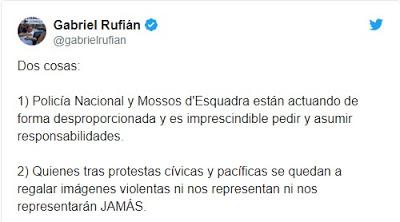 Gabriel Rufián increpado por los indepes a los que tanto ha defendido