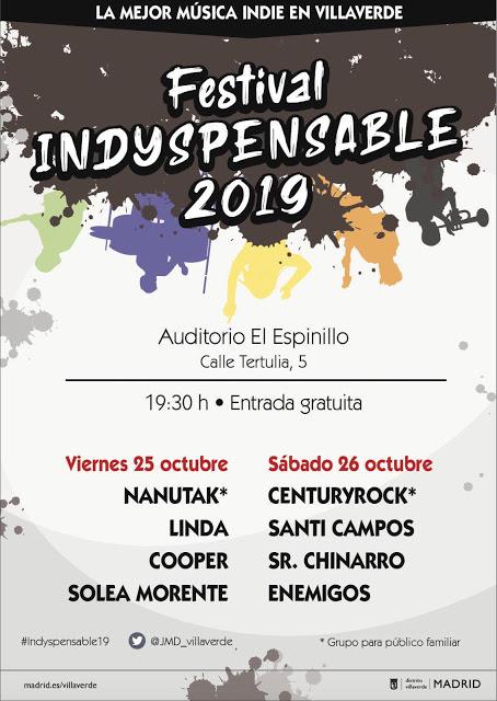 Indyspensable 2019: Enemigos, Soleá Morente, Sr Chinarro, Cooper, Santi Campos...