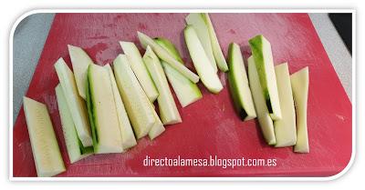 Bastones de calabacín con parmesano