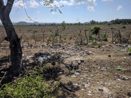 Lombok. Kuta Lombok y sus playas Basura fuera de las playas en Lombok