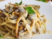 Espaguetis pasta fresca trufada setas camagrocs salsa foie