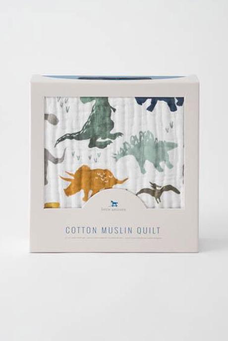 Manta muselina algodón Dinosaurios 120×120