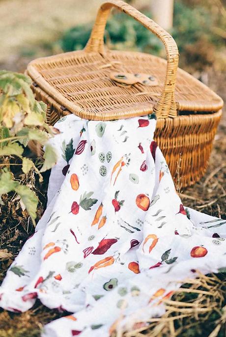 Muselina algodón Vegetales 120×120