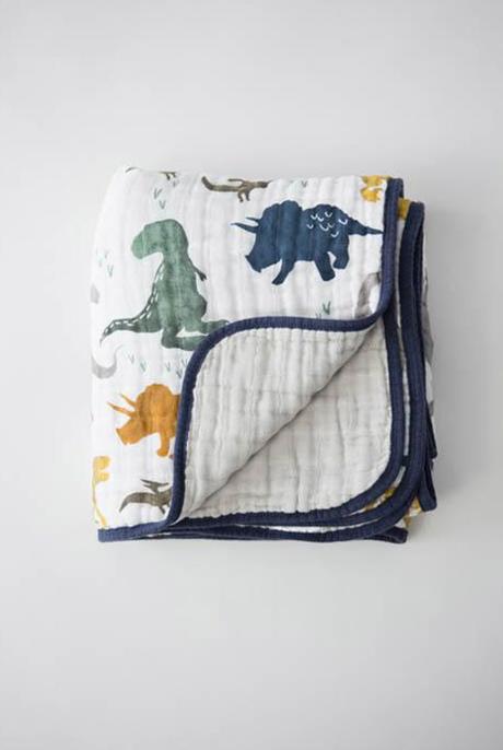 Manta muselina algodón Dinosaurios 120×120