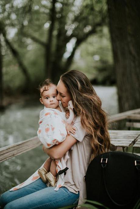 Muselina bambú Flamingos 120×120