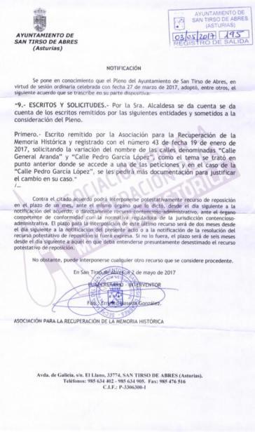 Cambio de calles en San Tiso d’Abres Cambio de calles en San Tiso d’Abres