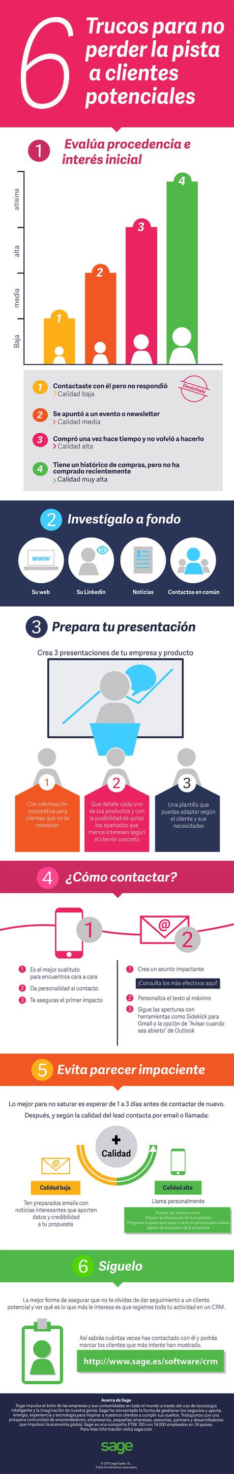 6 trucos para no perder la pista a clientes potenciales