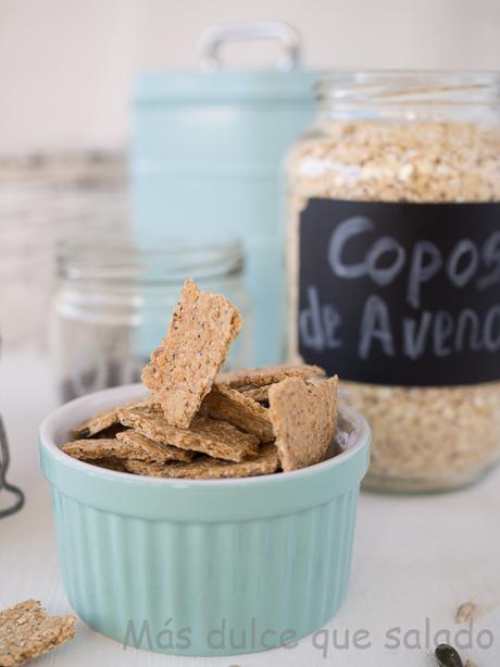 Crackers de avena y semillas Crackers de avena y semillas