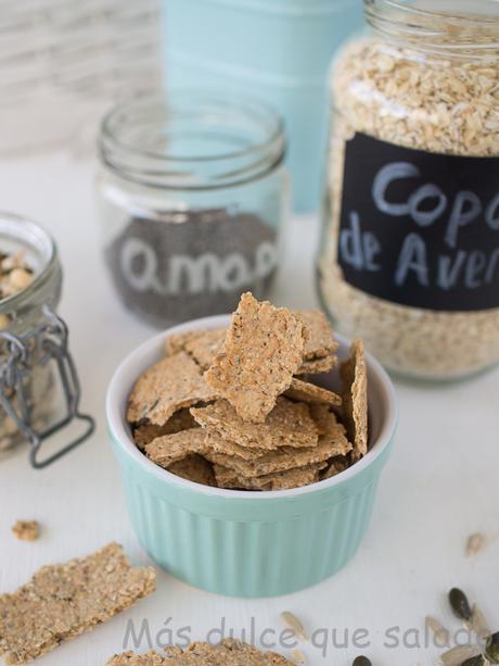 Crackers de avena y semillas Crackers de avena y semillas