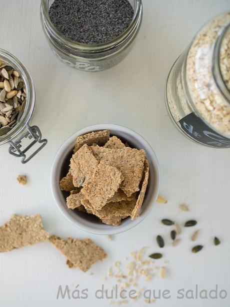 Crackers de avena y semillas Crackers de avena y semillas