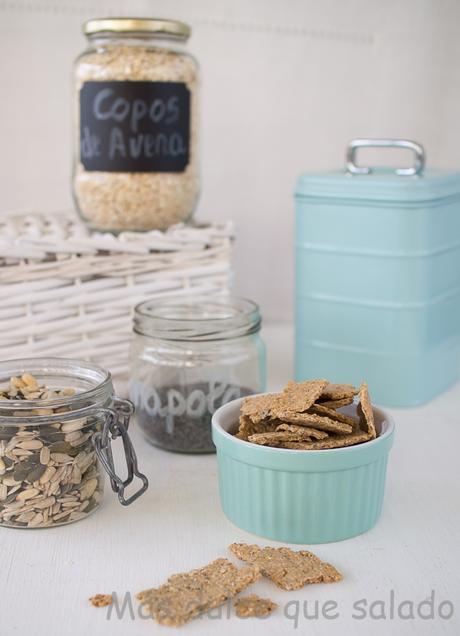 Crackers de avena y semillas Crackers de avena y semillas