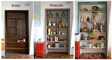 ANTES Y DESPUÉS DE UNA ESTANTERÍA - DIY