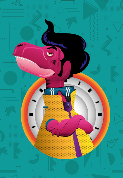 Un dinosaurio a través del tiempo por Alexandre Prior